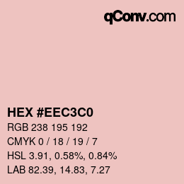 Color code: HEX #EEC3C0 | qconv.com