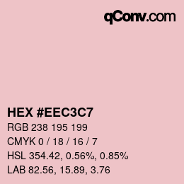 Color code: HEX #EEC3C7 | qconv.com