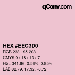 カラーコード: HEX #EEC3D0 | qconv.com