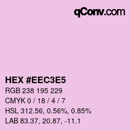 Color code: HEX #EEC3E5 | qconv.com
