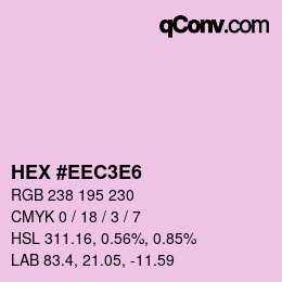 Color code: HEX #EEC3E6 | qconv.com