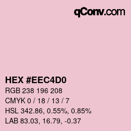 颜色代码: HEX #EEC4D0 | qconv.com