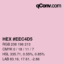 颜色代码: HEX #EEC4D5 | qconv.com