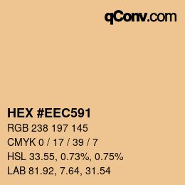 Código de color: HEX #EEC591 | qconv.com