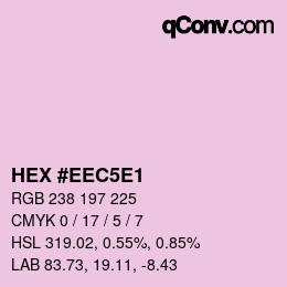 Color code: HEX #EEC5E1 | qconv.com