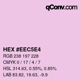 Color code: HEX #EEC5E4 | qconv.com