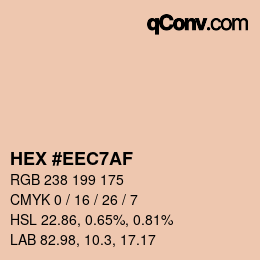 カラーコード: HEX #EEC7AF | qconv.com