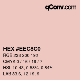 Color code: HEX #EEC8C0 | qconv.com