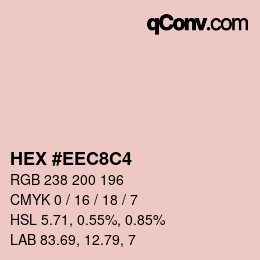 Color code: HEX #EEC8C4 | qconv.com