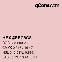 Color code: HEX #EEC8C8 | qconv.com