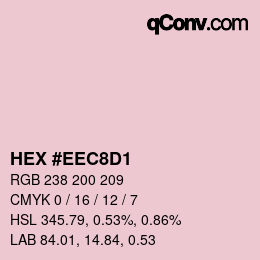 Color code: HEX #EEC8D1 | qconv.com