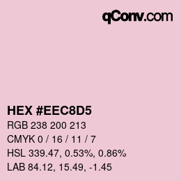 Color code: HEX #EEC8D5 | qconv.com