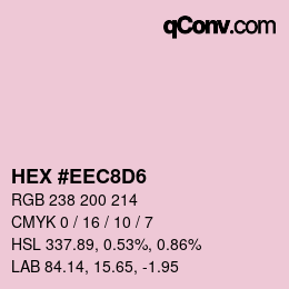 Color code: HEX #EEC8D6 | qconv.com