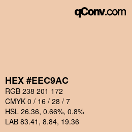 カラーコード: HEX #EEC9AC | qconv.com