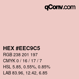 カラーコード: HEX #EEC9C5 | qconv.com