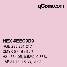 カラーコード: HEX #EEC9D9 | qconv.com