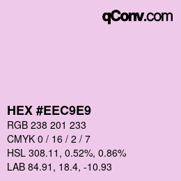 カラーコード: HEX #EEC9E9 | qconv.com