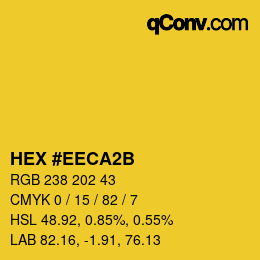 カラーコード: HEX #EECA2B | qconv.com