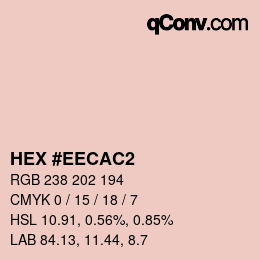 カラーコード: HEX #EECAC2 | qconv.com