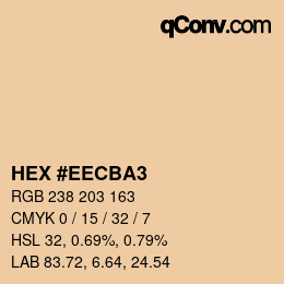 カラーコード: HEX #EECBA3 | qconv.com