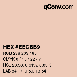 カラーコード: HEX #EECBB9 | qconv.com