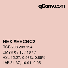 Color code: HEX #EECBC2 | qconv.com