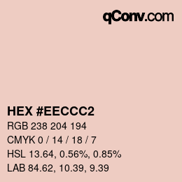 Color code: HEX #EECCC2 | qconv.com