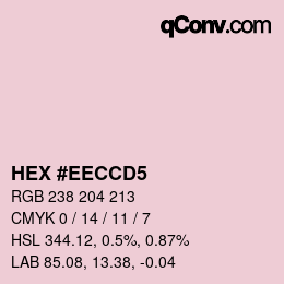 カラーコード: HEX #EECCD5 | qconv.com