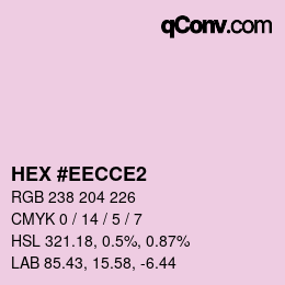 カラーコード: HEX #EECCE2 | qconv.com