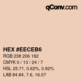 Color code: HEX #EECEB6 | qconv.com