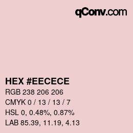 Color code: HEX #EECECE | qconv.com