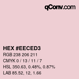 Color code: HEX #EECED3 | qconv.com