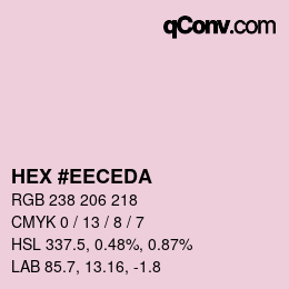 Color code: HEX #EECEDA | qconv.com