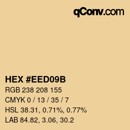 Code couleur: HEX #EED09B | qconv.com