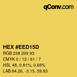 Color code: HEX #EED15D | qconv.com