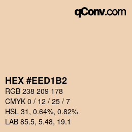 Color code: HEX #EED1B2 | qconv.com