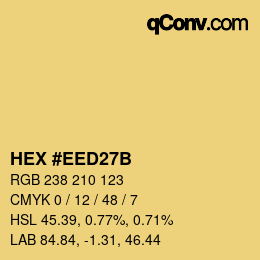 Color code: HEX #EED27B | qconv.com