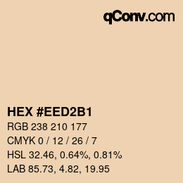 Color code: HEX #EED2B1 | qconv.com