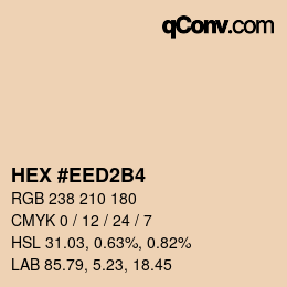 Color code: HEX #EED2B4 | qconv.com