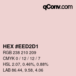 Color code: HEX #EED2D1 | qconv.com
