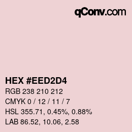 Farbcode: HEX #EED2D4 | qconv.com