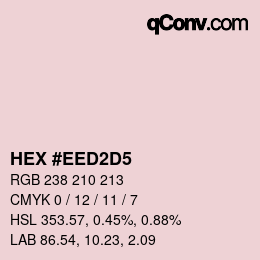 Color code: HEX #EED2D5 | qconv.com