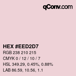 Color code: HEX #EED2D7 | qconv.com