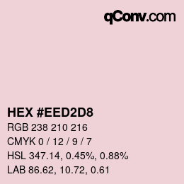 Color code: HEX #EED2D8 | qconv.com