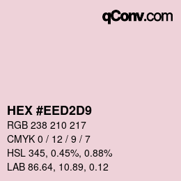 Color code: HEX #EED2D9 | qconv.com