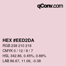 Color code: HEX #EED2DA | qconv.com