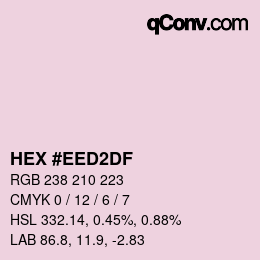 Color code: HEX #EED2DF | qconv.com