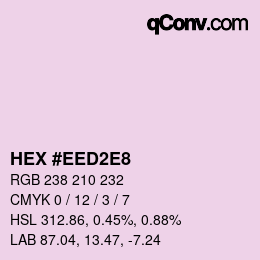 Color code: HEX #EED2E8 | qconv.com