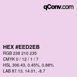 Color code: HEX #EED2EB | qconv.com