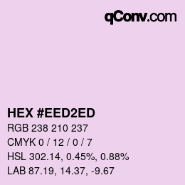 Color code: HEX #EED2ED | qconv.com